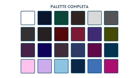 Esempio di palette completa con i colori della stagione