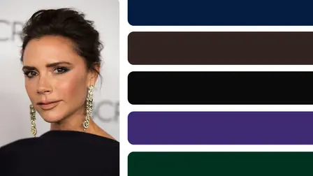 Esempio di palette con i colori consigliati per outfit e make-up