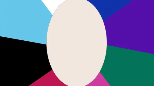 Illustrazione con i colori della palette e un rossetto